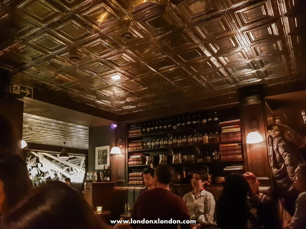 The bar's interior
