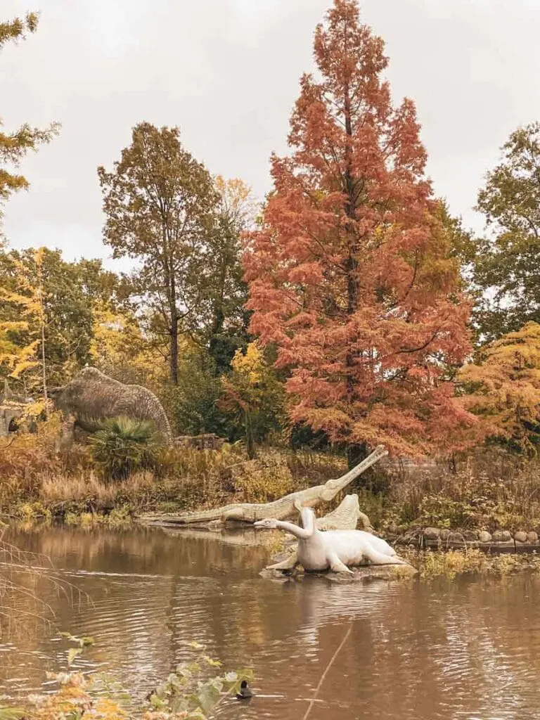 Dinosaurs on the lake