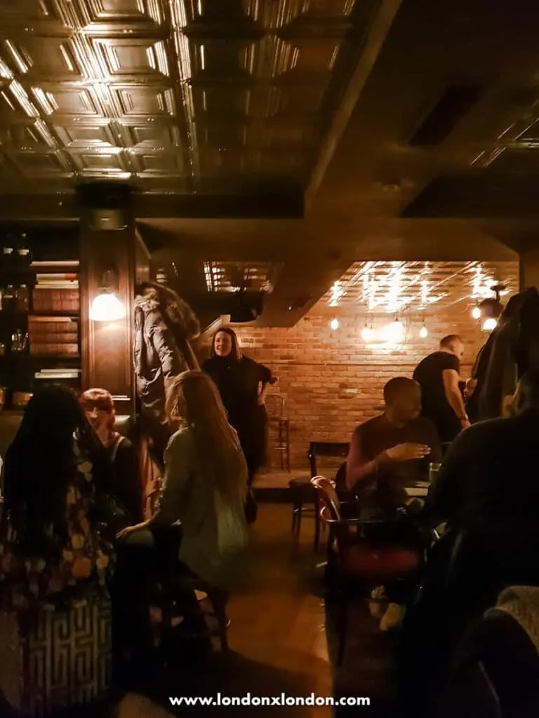The bar's interior